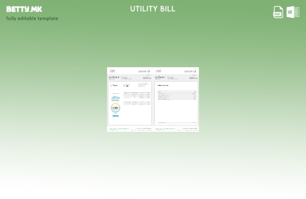 модерен стил Шаблон за комунални сметки на Управата за електрична енергија и в 1